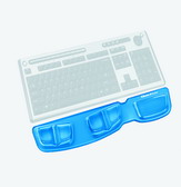 Reposamuñecas para el Teclado de Gel con Canal Ergonómico Health-V™ Azul Fellowes